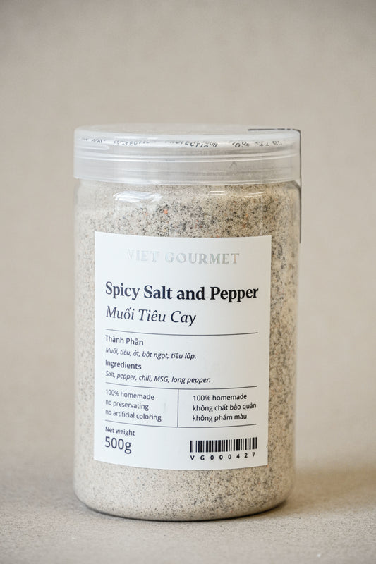 Viet Gourmet - Muối Tiêu Cay | Spicy Salt and Pepper [bottle/500gr]