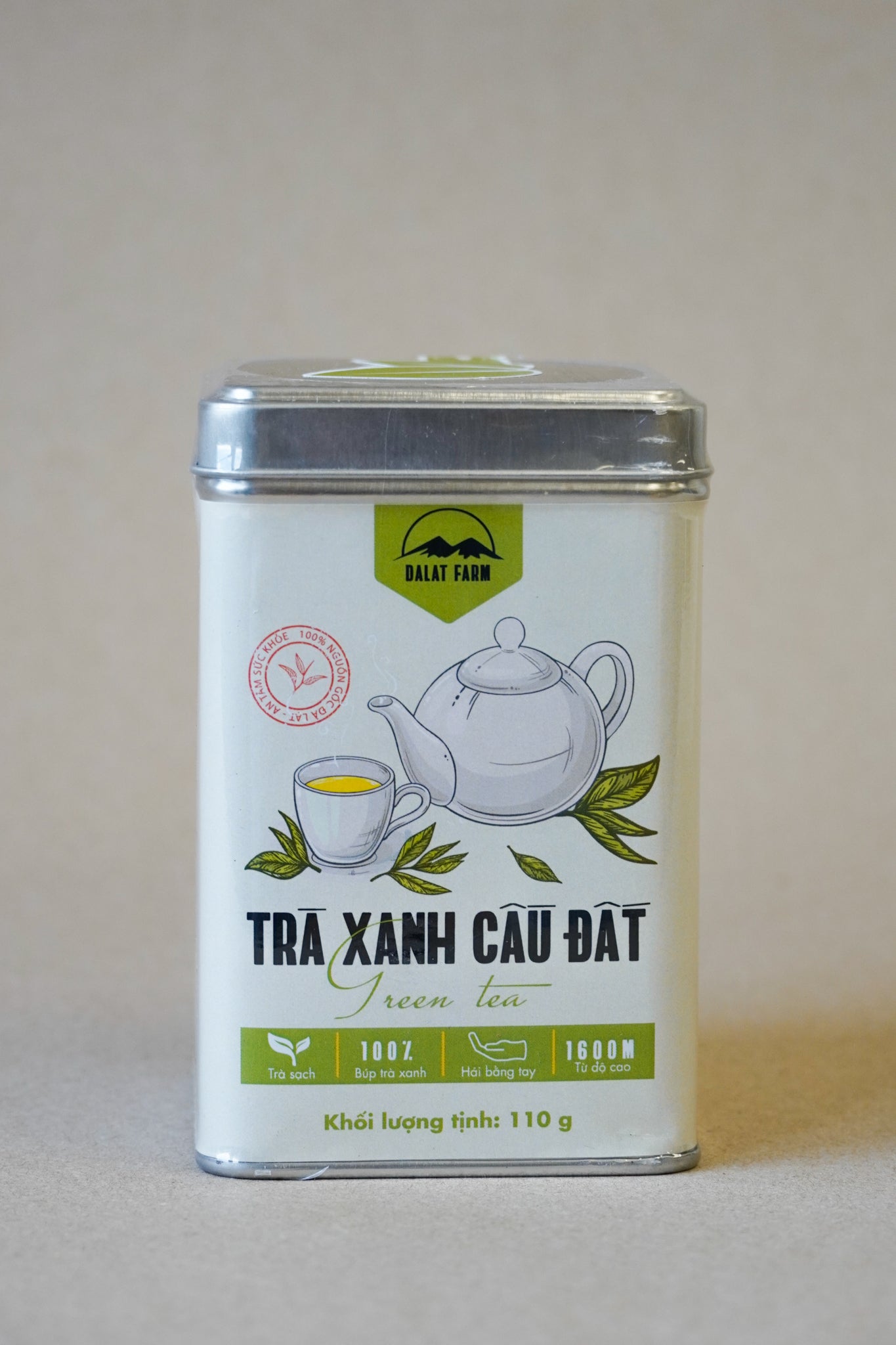 Đà Lạt Farm - Trà Xanh Cầu Đất | Green Tea [can/110gr]