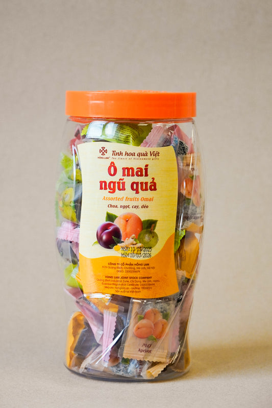 Hồng Lam - Ô Mai Ngũ Quả | Mixed Salted Dried Fruits [bottle/400gr]