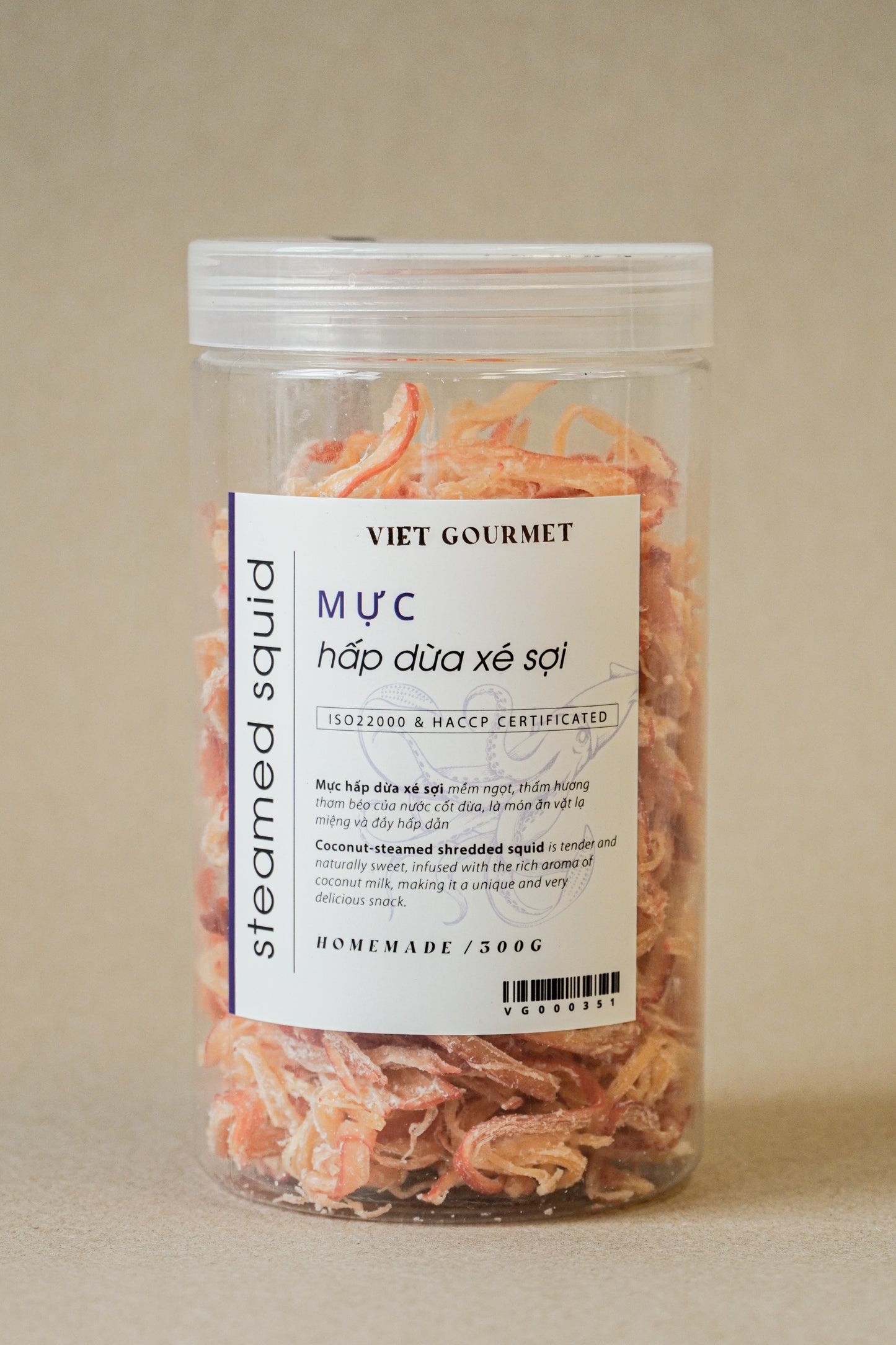 Viet Gourmet - Mực Hấp Dừa Xé Sợi | Steamed Squid