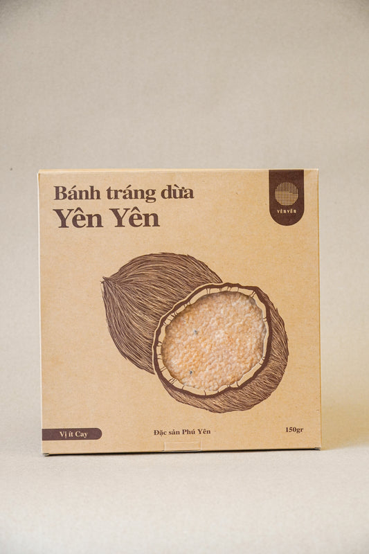 Yên Yên - Bánh Tráng Dừa Yên Yên Ít Cay | Coconut Rice Paper - Less Spicy [box/150gr]