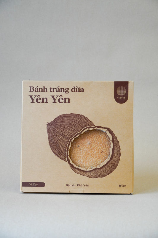 Yên Yên - Bánh Tráng Dừa Yên Yên Cay | Coconut Rice Paper - Spicy [box/150gr]