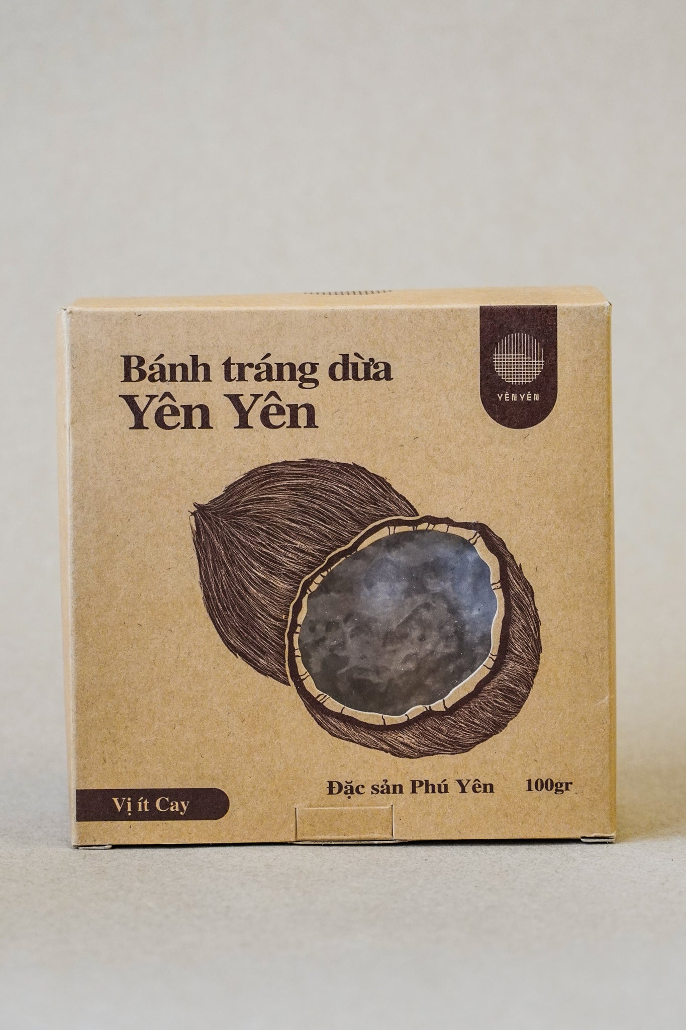 Yên Yên - Bánh Tráng Dừa Yên Yên Ít Cay | Coconut Rice Paper - Less Spicy [box/100gr]