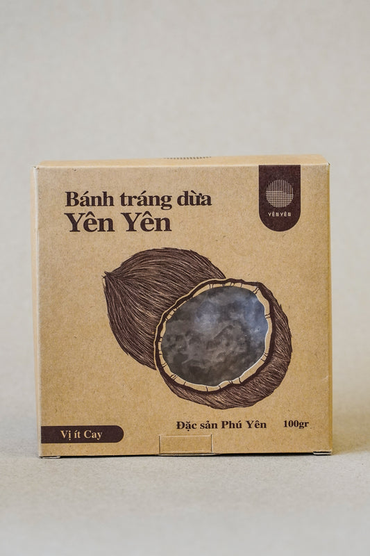 Yên Yên - Bánh Tráng Dừa Yên Yên Ít Cay | Coconut Rice Paper - Less Spicy [box/100gr]