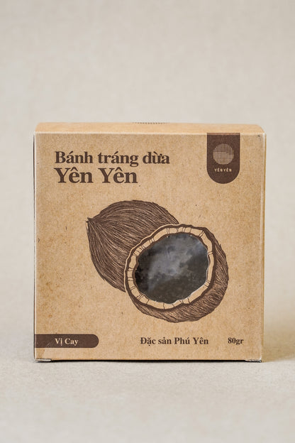 Yên Yên - Bánh Tráng Dừa Yên Yên Cay |  Coconut Rice Paper - Spicy [box/80gr]