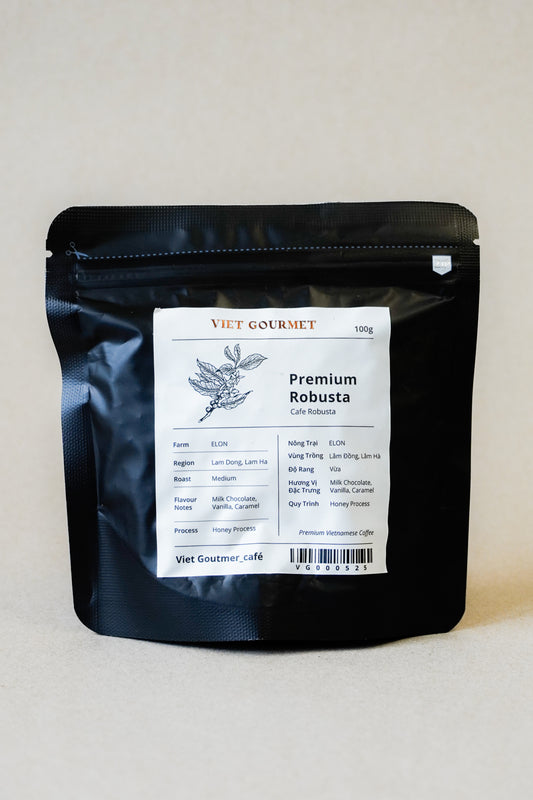 Viet Gourmet - Cà Phê Hạt Premium Robusta | Premium Robusta Coffee Beans [bag/100gr]