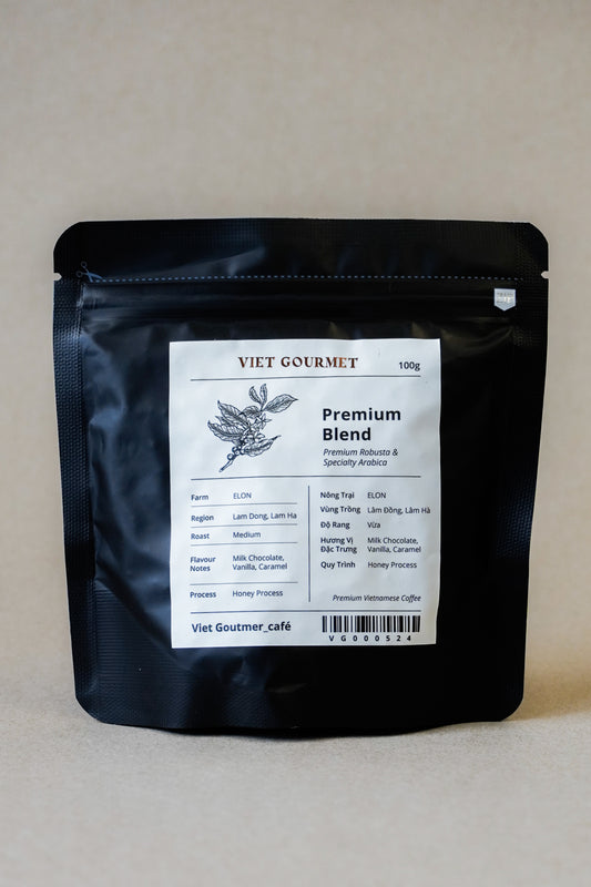 Viet Gourmet - Cà Phê Hạt Premium Blend | Premium Blend Coffee Beans [bag/100gr]