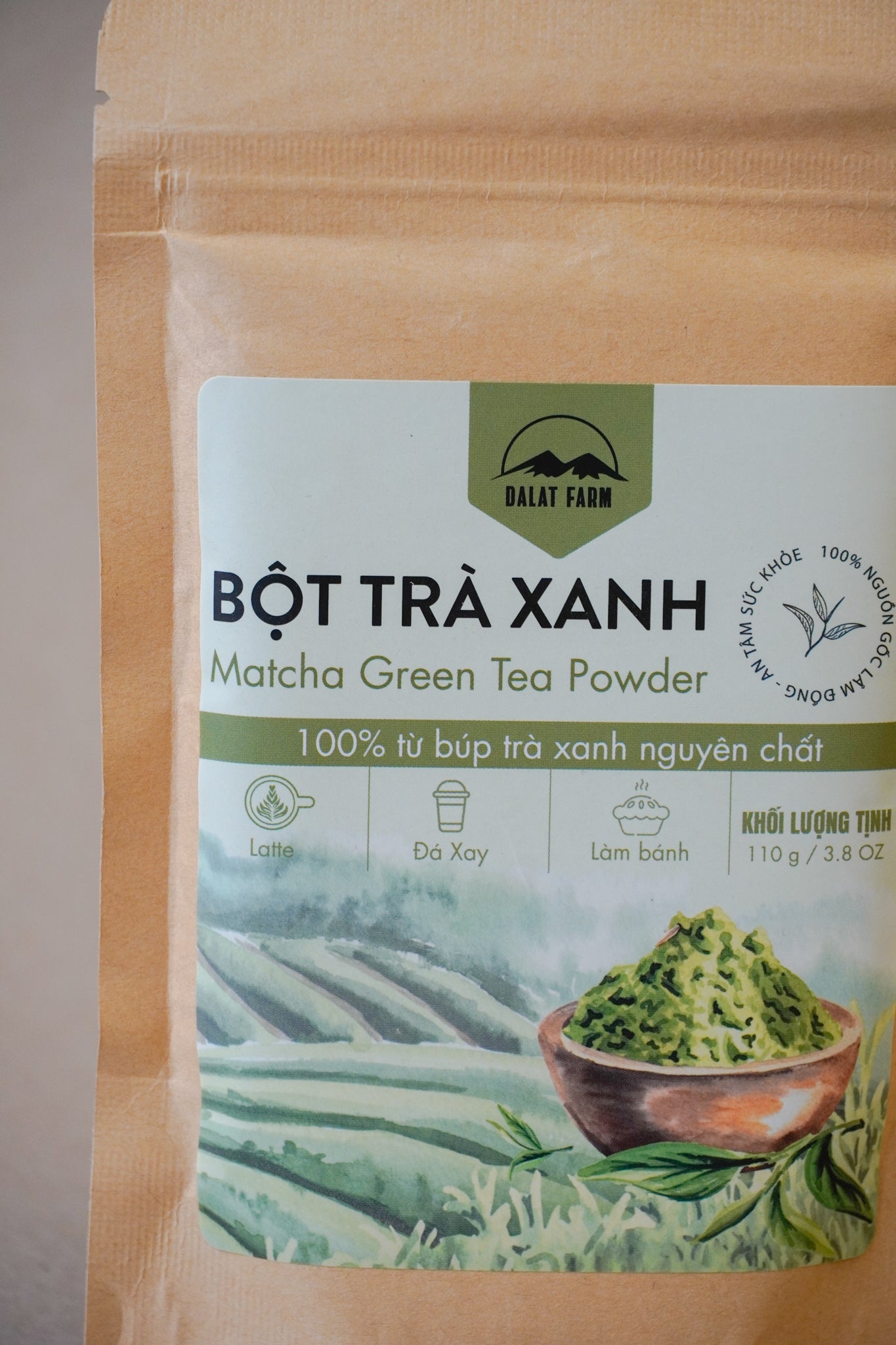 Đà Lạt Farm - Bột Trà Xanh | Matcha Green Tea Powder [bag/110gr]