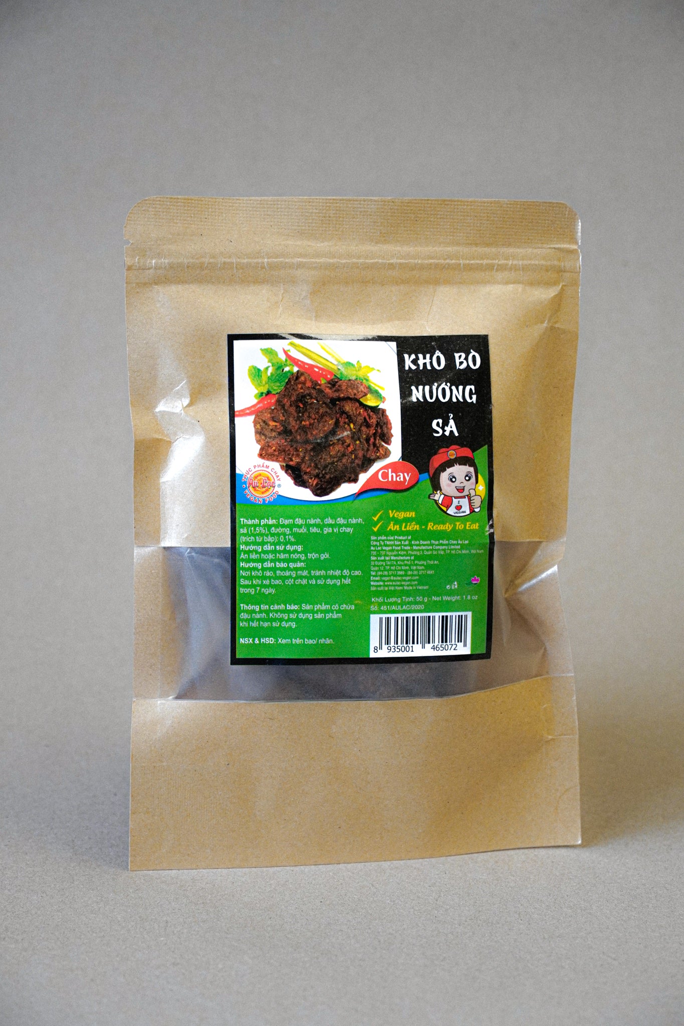 Âu Lạc - Khô Bò Nướng Sả Chay | Vegan Lemongrass Beef Jerky