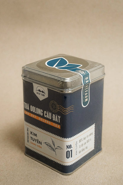 Đà Lạt Farm - Trà Oolong Kim Tuyên | Cau Dat Oolong Tea [can/220gr]