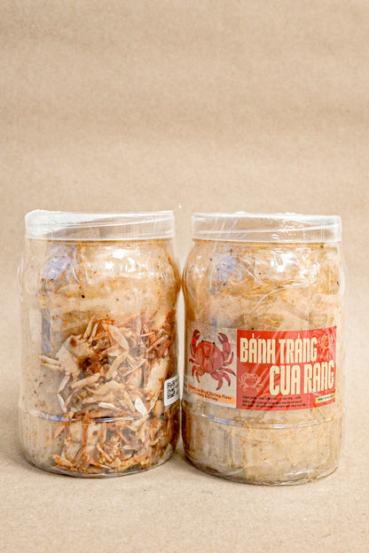 Viet Gourmet - Bánh Tráng Cua Rang | Roasted Crab Rice Paper [jar/300gr]