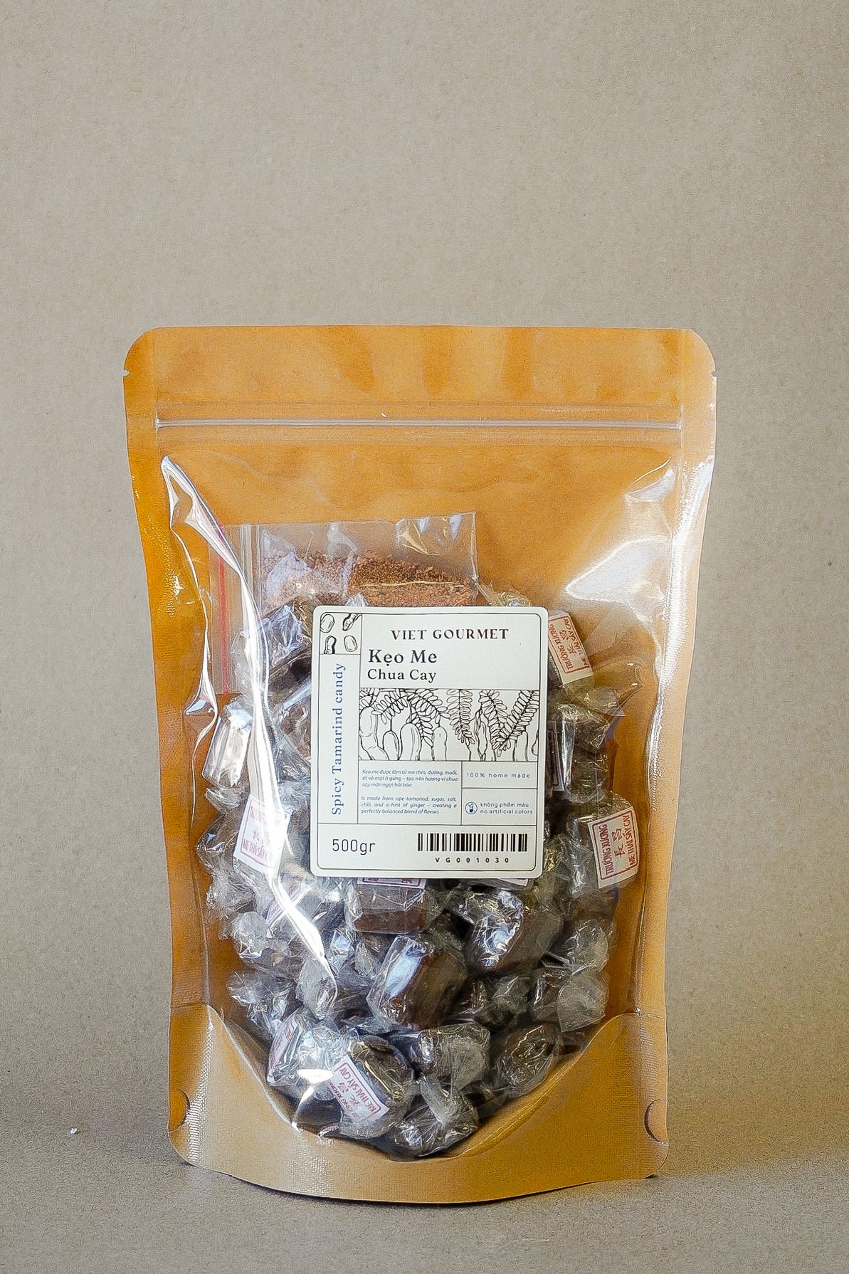 Viet Gourmet - Kẹo Me Chua Cay | Spicy Tamarind Candy [bag/500gr]