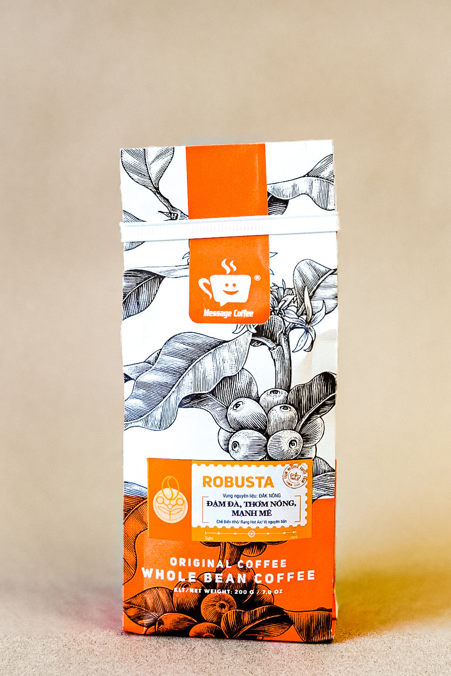 Message Coffee - Robusta Nguyên Hạt | Whole Bean Coffee [bag/200gr]