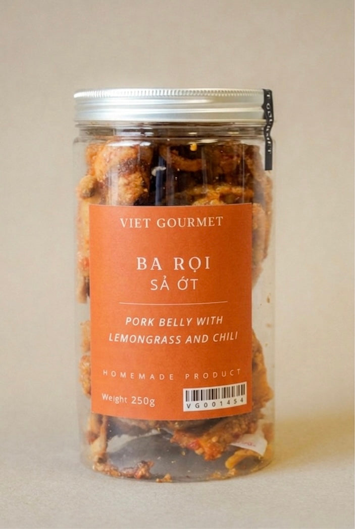 Viet Gourmet - Ba Rọi Sả Ớt | Pork Belly with Lemongrass and Chili [Bottle/200gr]