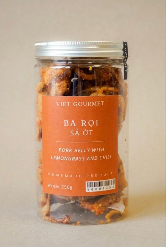 Viet Gourmet - Ba Rọi Sả Ớt | Pork Belly with Lemongrass and Chili [Bottle/200gr]