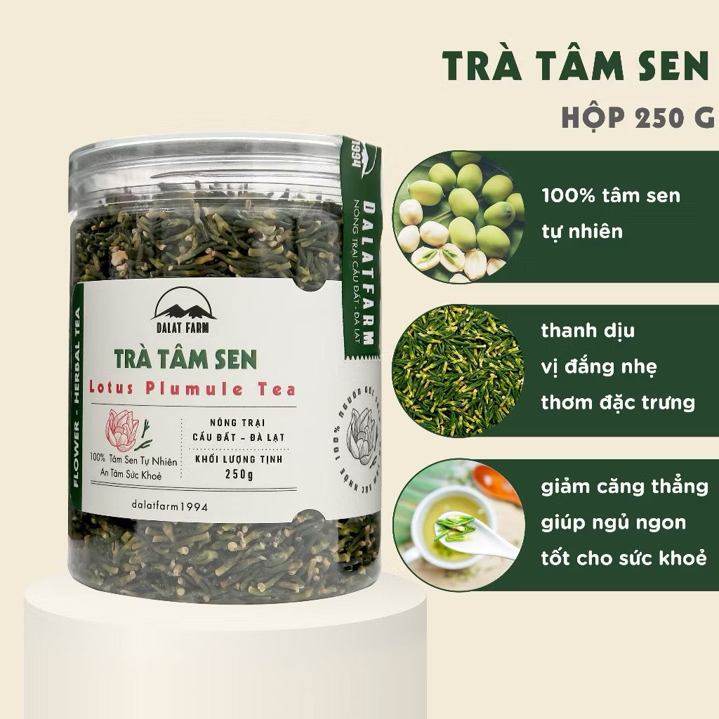 Đà Lạt Farm - Trà Tâm Sen | Lotus Plumule Tea [bottle/250gr]