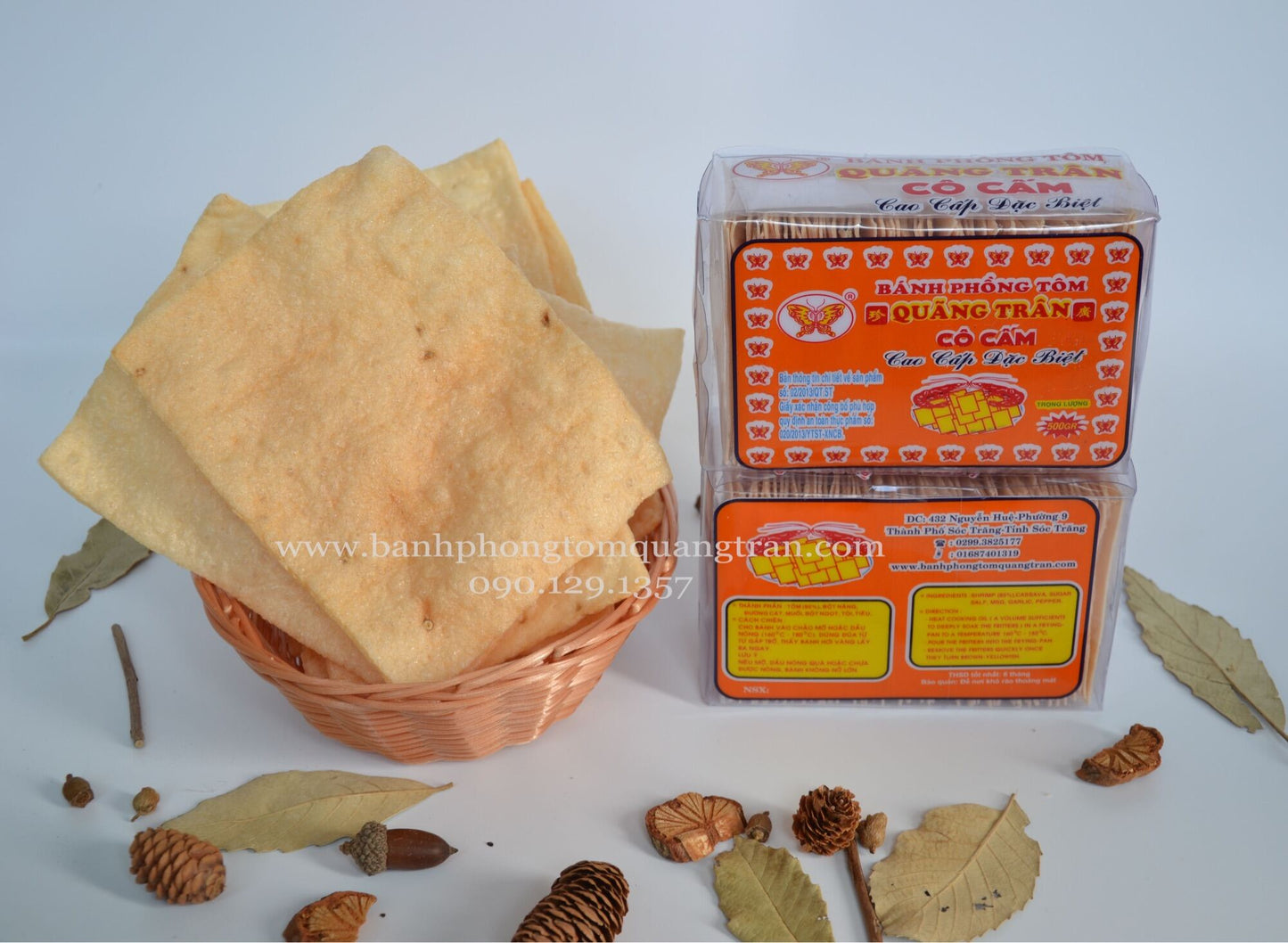 Quảng Trân - Bánh Phồng Tôm | Prawn Cracker [box/500gr]