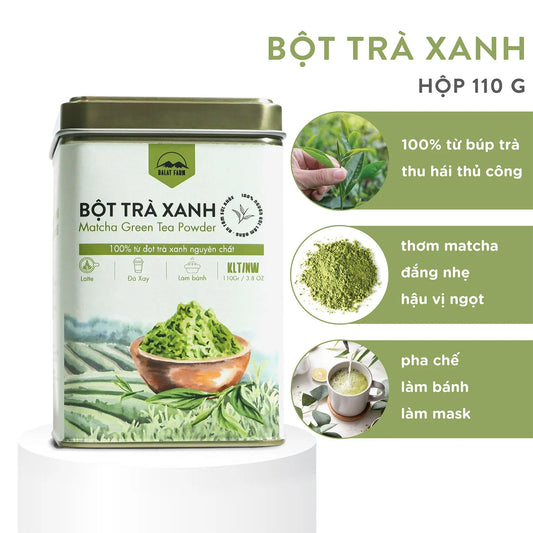Đà Lạt Farm - Bột Trà Xanh | Matcha Green Tea Powder [can/110gr]