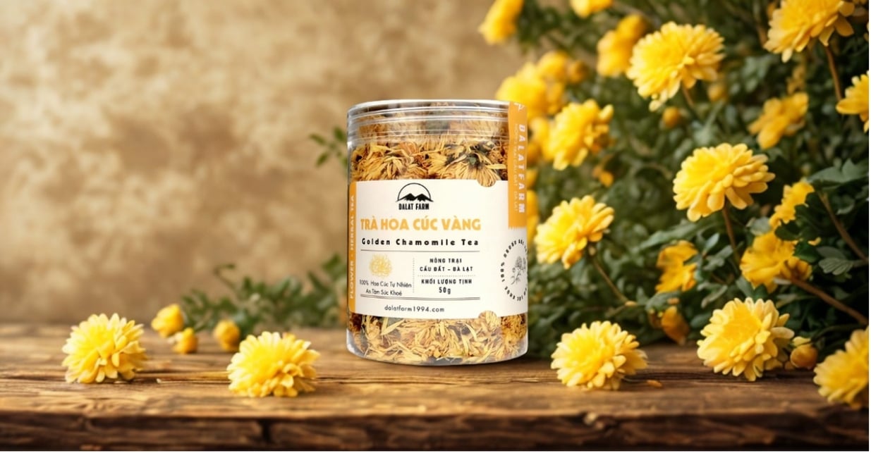 Đà Lạt Farm - Trà Hoa Cúc Vàng | Golden Chamomile Tea [bottle/ 50g]