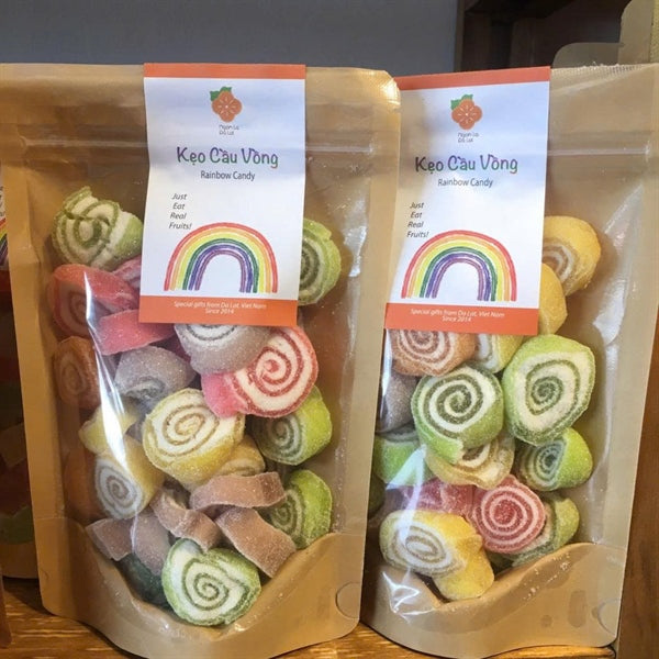 Ngon Lạ Đà Lạt - Kẹo Cầu Vồng Xoắn | Rainbow Twist Candy [bag/300gr]