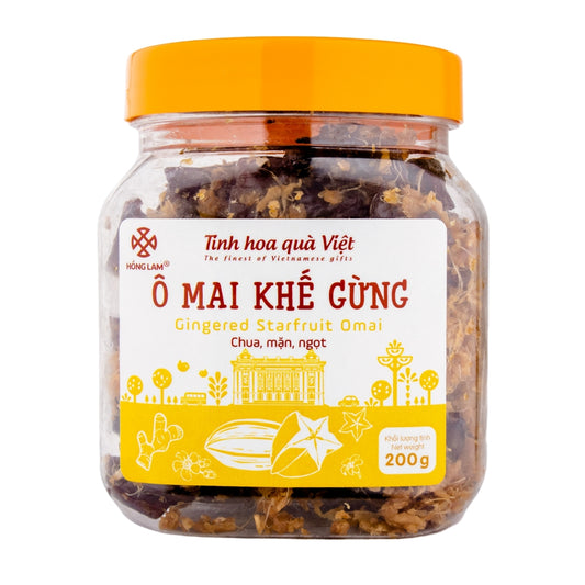 Hồng Lam - Ô Mai Khế Gừng | Gingered Starfruit Omai [bottle/200gr]