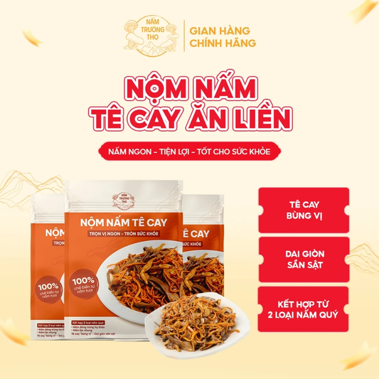 Nấm Trường Thọ - Nộm Nấm Tê Cay | Spicy and Numbing Mushroom Salad