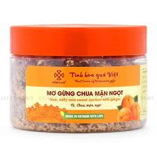 Hồng Lam - Mơ Gừng Chua Mặn Ngọt | Sweet, Sour, and Salty Apricot with Ginger [jar/200gr]