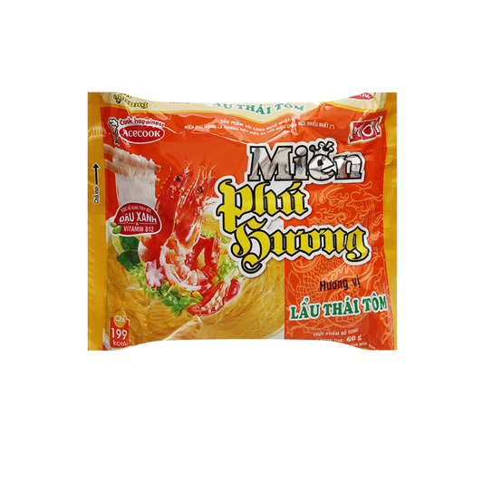 Phú Hương - Miến Phú Hương Lẩu Thái Tôm | Phu Huong Glass Noodle Tomyum Flavor [pcs/55gr]