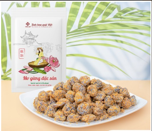 Hồng Lam - Mơ Gừng Đặc Sản | Special Apricot With Ginger [80gr/bag]
