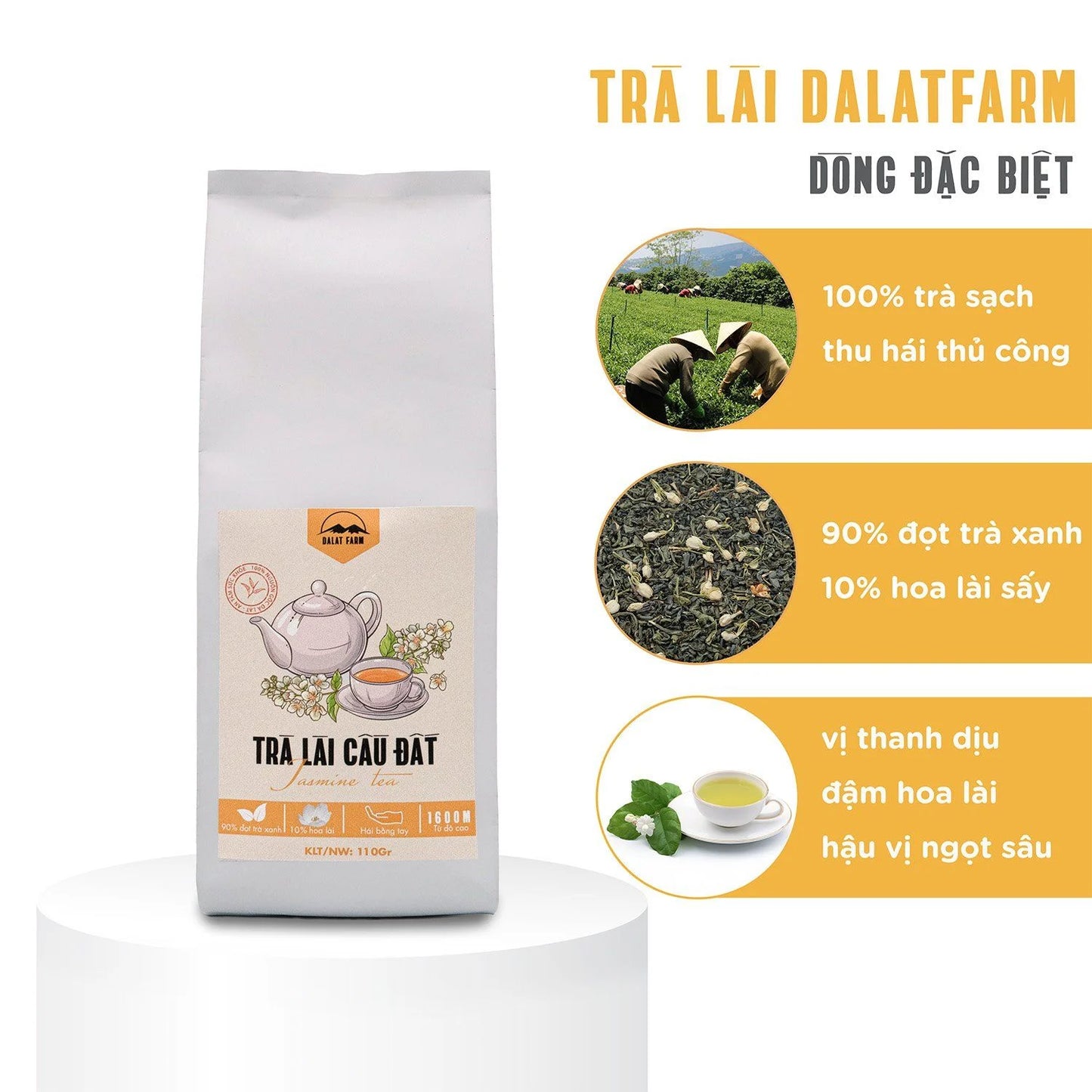 Đà Lạt Farm - Trà Lài | Jasmine Tea [bag/110gr]