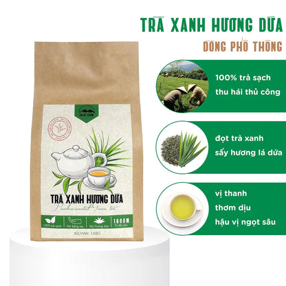 Đà Lạt Farm - Trà Xanh Hương Dứa | Pandan - Scented Green Tea [bag/150gr]
