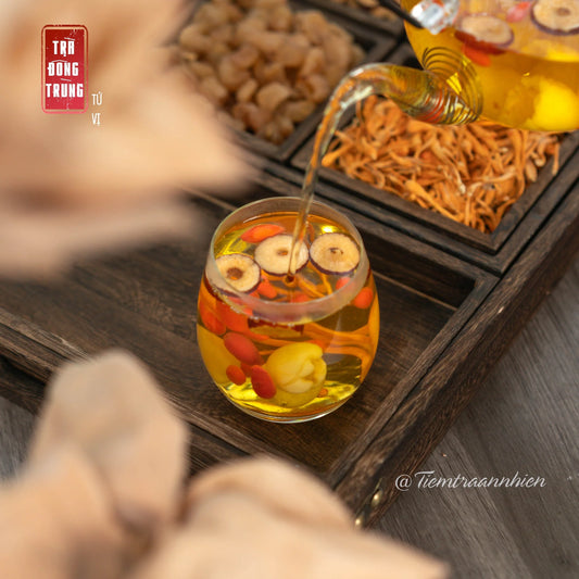 Viet Gourmet - Trà Dưỡng Nhan Đông Trùng Cao Cấp Mini | Mini Cordyceps Beauty Herbal Tea