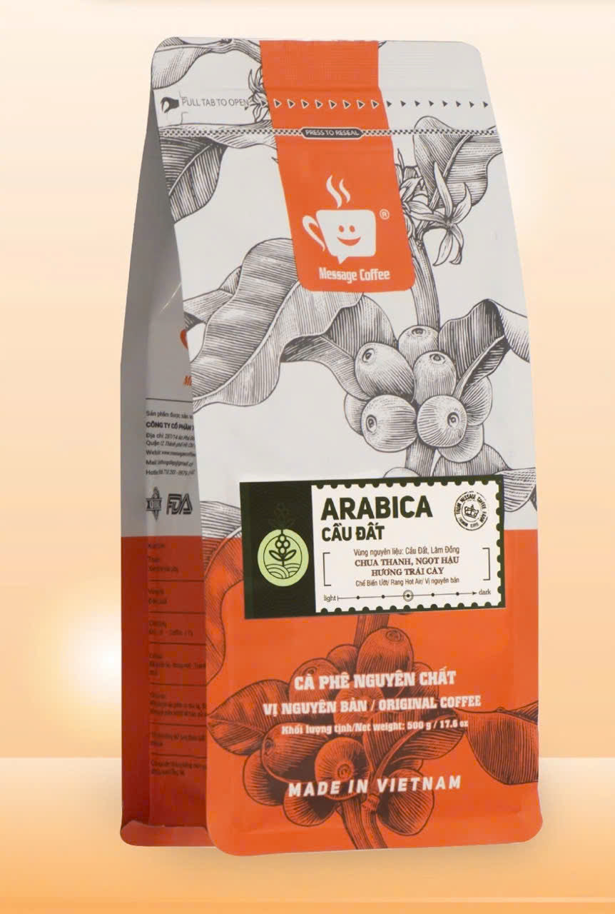 Message Coffee - Arabica Cầu Đất Pha Phin | Arabica Cau Dat Ground Coffee [bag/200gr]